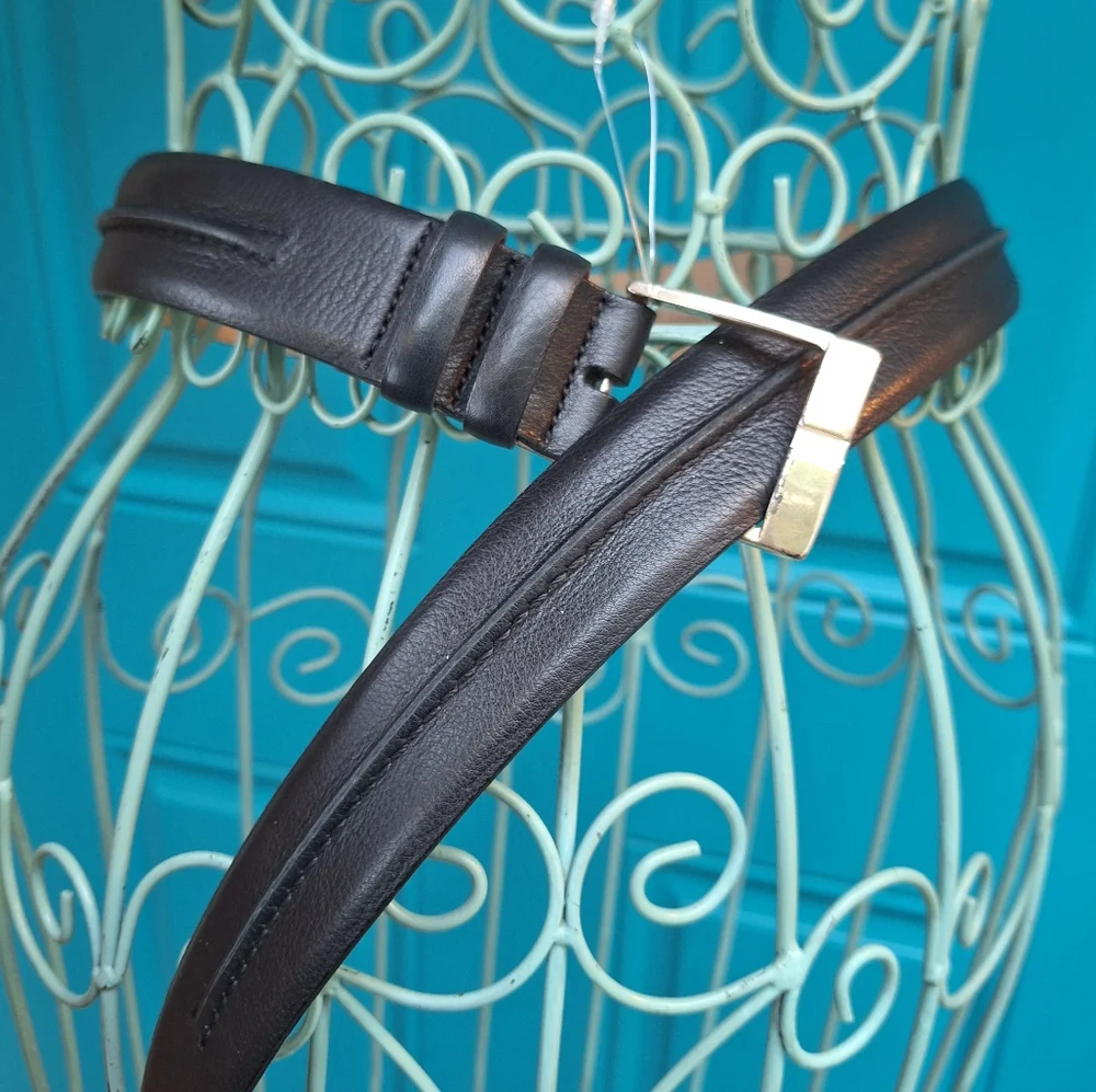 Genuine Leather Embossed Alligator Italian Black Leather Made in Belt
